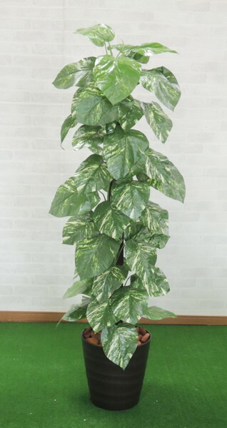 店舗 ジャイアントポトスポール 人工観葉植物 高級素材使用ブランド 観葉植物 装飾 作り物 造花 グリーン 観葉植物 フェイク 人工 装飾 150cm ディスプレイ おしゃれ 人工 インテリア 作り物 プランツ 造花観葉植物専門店ビワールデコ おしゃれ 店舗 グリーン