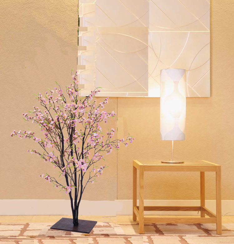 梅の木 130cm (うめ ウメ 造花 人気 インテリア 観葉植物 人工 和風 エクステリア 1m 室内 グリーンプラント 装飾 フェイク 早春 正月 おしゃれ 赤 ピンク 白 レッド ホワイト 作り物 オフィス シンボルツリー 自作 植栽 業者 メーカー ベストグリーン オリジナル 製造元)｜造花観葉植物専門店ビワールデコ