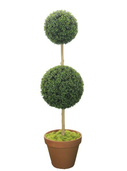 グリーントピアリー160cm2段(造花 人工 観葉植物 オブジェ インテリア 円形 おしゃれ 装飾 お花 置物 ディスプレイ シンボルツリー 自作 植栽 業者 メーカー ベストグリーン オリジナル 製造元)