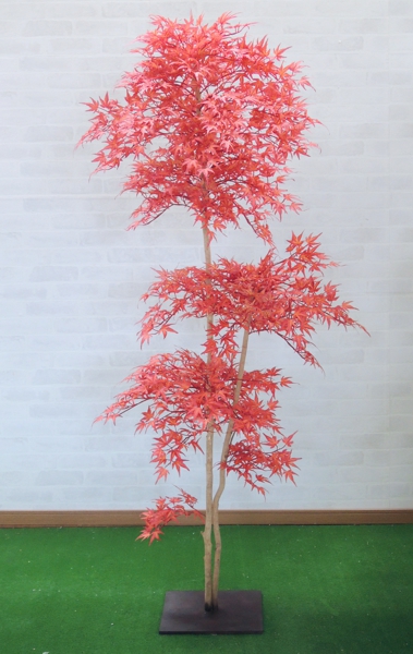 楽天市場 モミジレッド 150cm 造花 観葉植物 紅葉 赤 和風 ガーデニング 造園 庭園 坪庭 もみじ インテリア おしゃれ 室内 カエデ 造花観葉植物専門店ビワールデコ