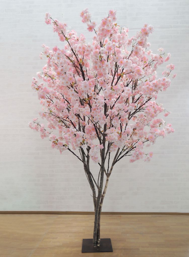 楽天市場 さくらの木デラックス 210cm 造花 桜 サクラ ピンク 人工観葉植物 インテリア おしゃれ 室内 大型 春 飾り フェイクグリーン 作り物 造木 造花観葉植物専門店ビワールデコ