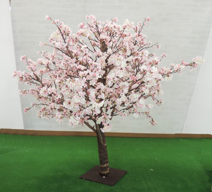 桜の木 桜 Dx 造花 観葉植物 人工 鉢植え コンパネ 発泡 サクラ インテリア 125cm 分割式 造花観葉植物専門店ビワールデコ サクラの人工樹木 商品き商品