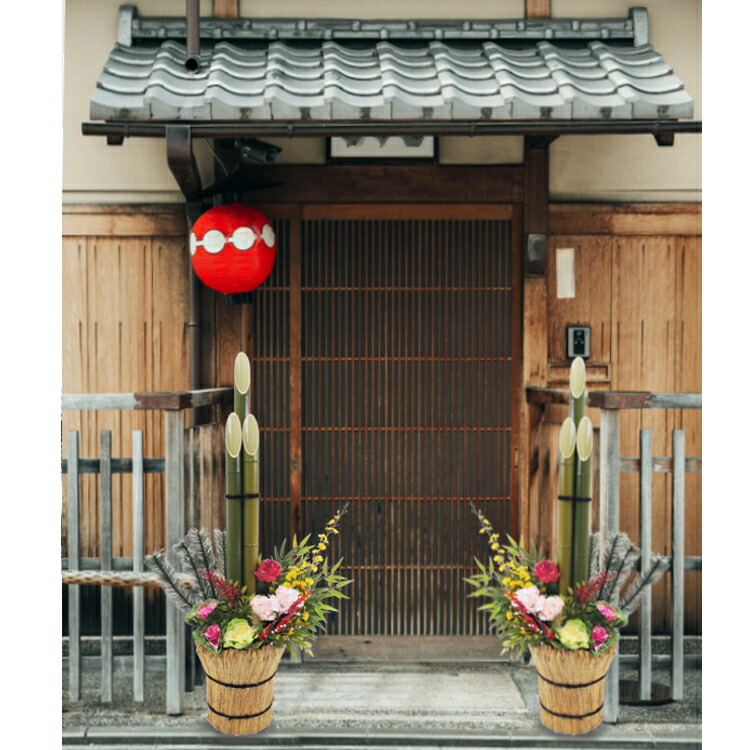 楽天市場】門松 LLサイズ 高さ約1.8m 【1対（2台で1セット）】門松