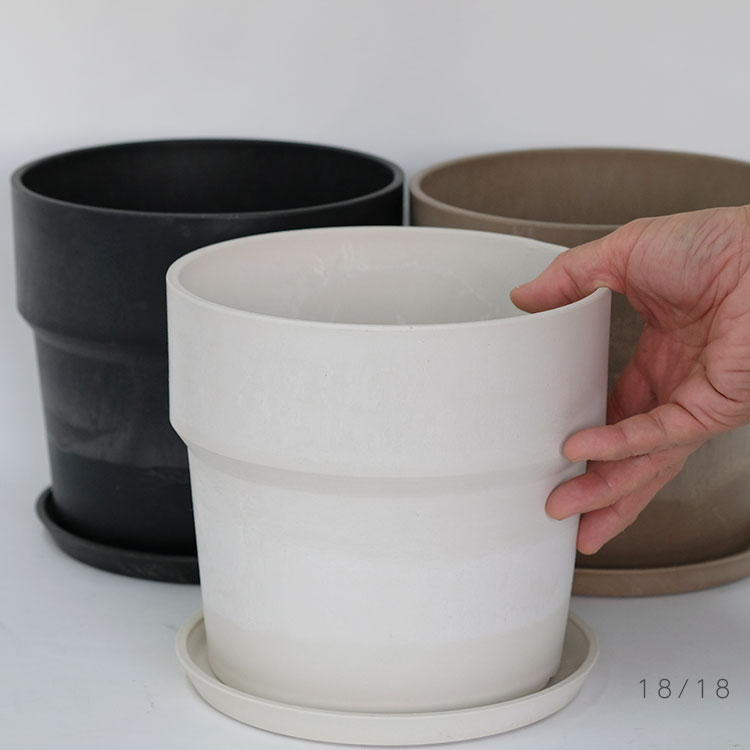 植木鉢 おしゃれ 軽いプラ鉢 ソリッド18受皿付 プラスチックカラフル Educaps Com Br