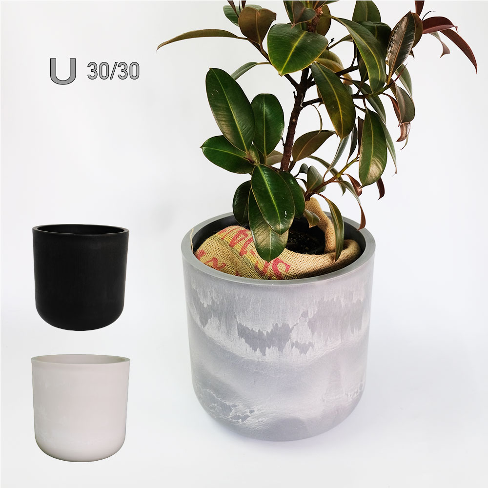 楽天市場】鉢カバー シティモール U型40 頑丈 樹脂製 10号鉢対応 40cm