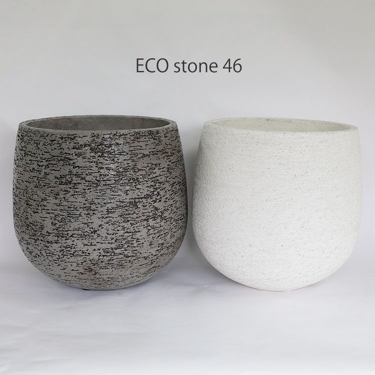 植木鉢 おしゃれ 大型 Eco Stone ポット 46 鉢カバー 径46cm 高43cm stem セラミック 10号鉢用|ガーデニング日和