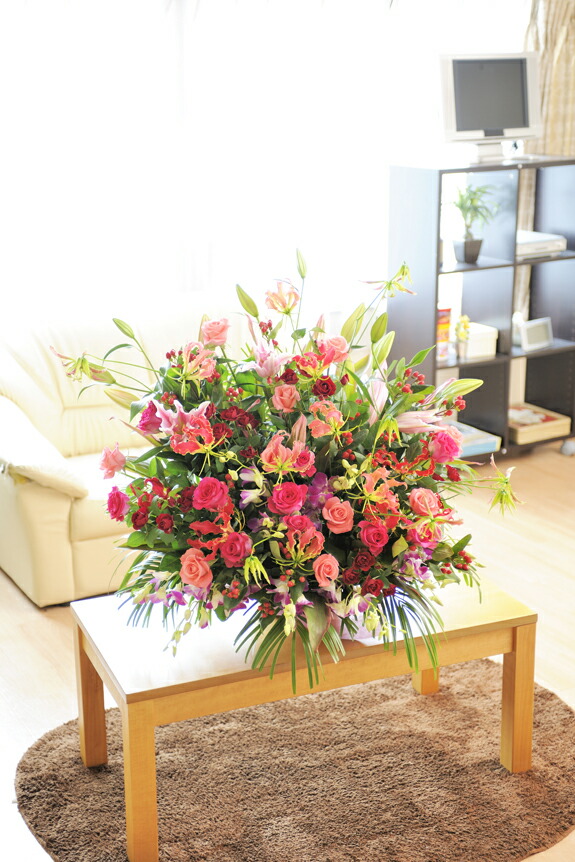 大型アレンジメントフラワー 赤色 ピンク系2万円コース開店祝い 開業祝い 就任祝い 昇進祝い 退職祝い ご栄転 贈り物 フラワーギフト プレゼント お祝い お花 当日配送ok 送料無料 メッセージカード無料 あす楽 Rocrooms Com