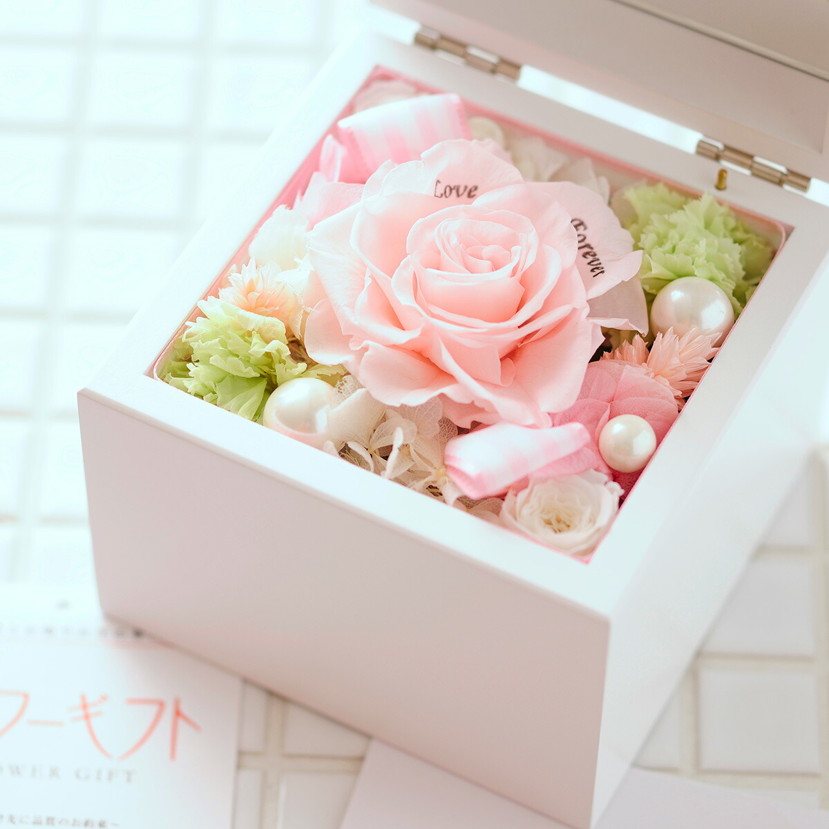 【貨物輸送無料】申したて御花 御前上等オルゴールBOX（さくら色）プリザーブドフラワー 気味合い 枯れない 癒し ひと休み お花 祝する日 星に願望することを 一緒になる祝賀会 呉れて遣る 差し上げ物 差し上げ物 全国送りとどける 申したて歌留多無料 楽ギフ