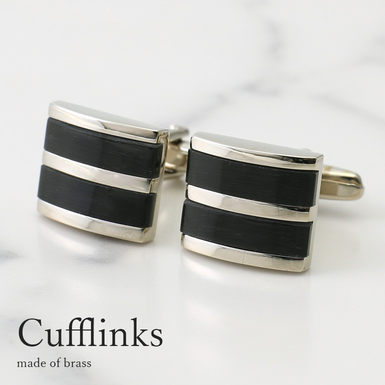 楽天市場】カフス カフスボタン カフリンクス シルバー ブラック