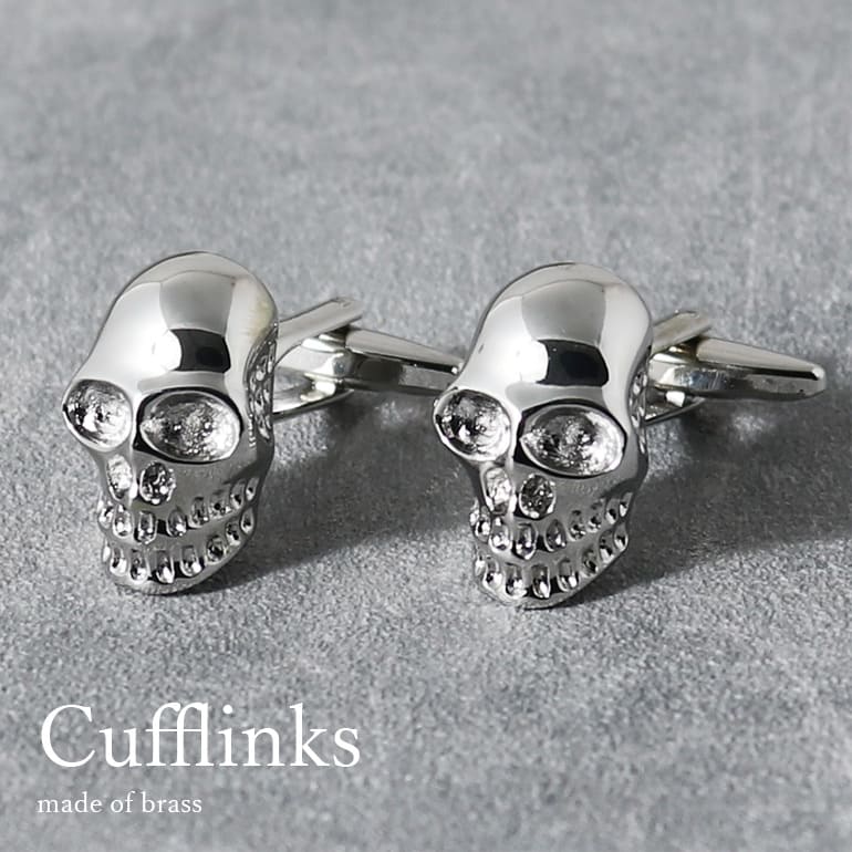 SJX スカル カフスボタン シルバー 楽天市場】カフスボタン スカル 十字架 クロス 骸骨 ガイコツ