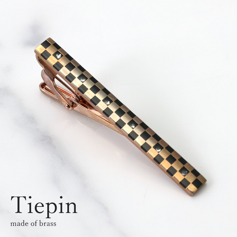 楽天市場】ネクタイピン タイバー ブロンズ ブラック 黒 ストライプ