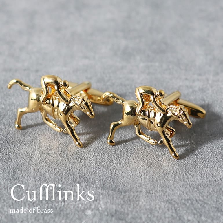 楽天市場】カフスボタン カフリンクス ジョッキー 馬 騎手 競走馬