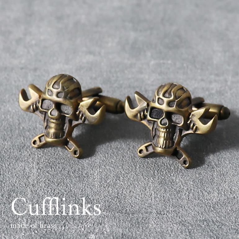 楽天市場】カフスボタン スカル 十字架 クロス 骸骨 ガイコツ