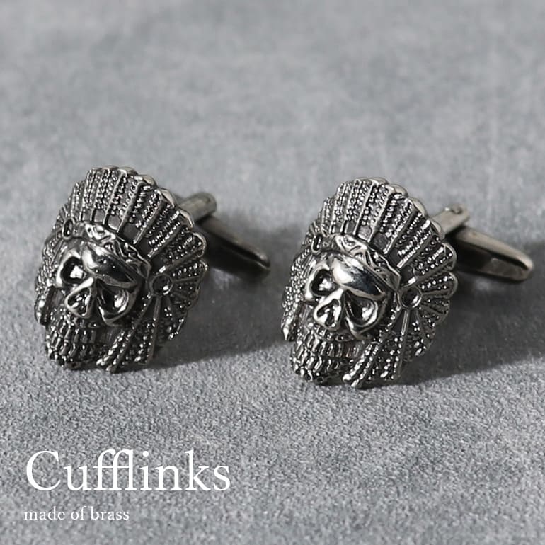 SJX スカル カフスボタン シルバー SJX スカル カフスボタン シルバー SJX スカル カフスボタン シルバー