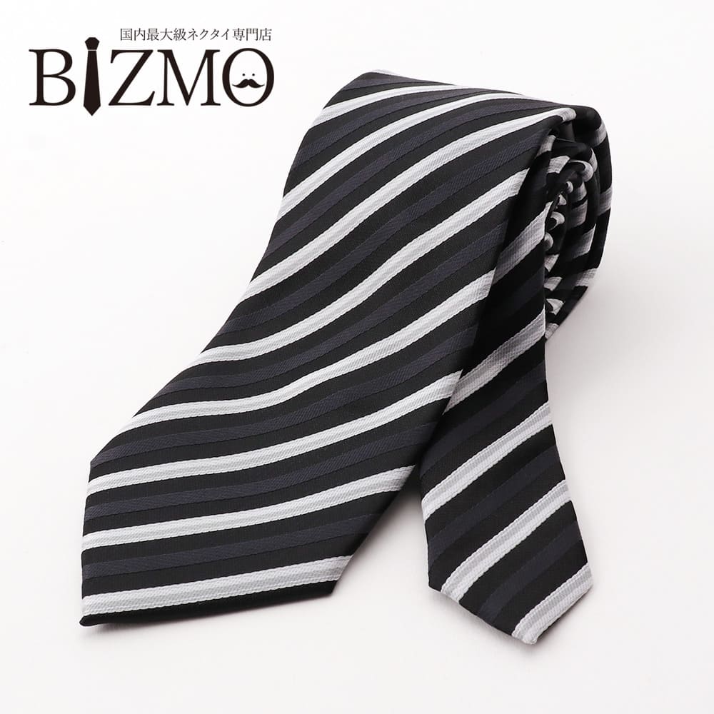 楽天市場】洗えるネクタイ ストライプ ブラック 黒 グレー ホワイト 白