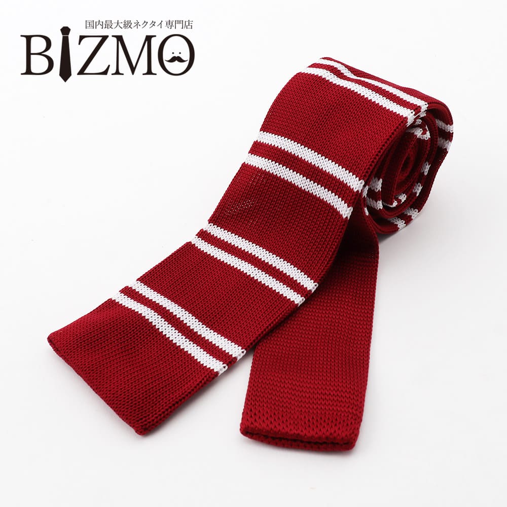 楽天市場】ニットタイ ボーダー グレー ネイビー レッド 赤 ホワイト