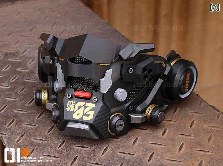 仮面　パーティ　コスプレ サイバー パンク マスク SF メカニカル メカ 機能 スタイル ハーフ フェイス ガス コス テクノロジー センス 小道具