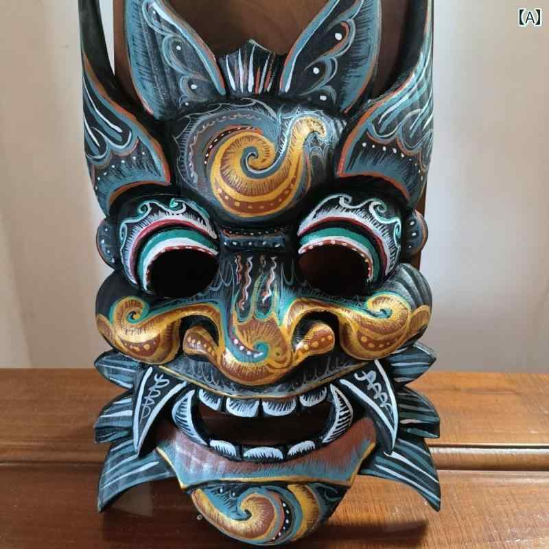 仮面　パーティ　コスプレ ヌオ オペラ マスク 手 彫り 木彫り 貴 州 省 無形 文化 遺産 フルフェイス チャイナ風 小道具 25 * 15