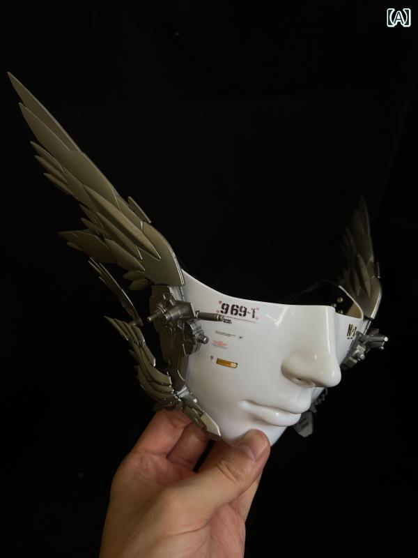 仮面　パーティ　コスプレ と ジョーカー 薛の 同じ マスク 半 顔 機械 少女 新年の 神秘的な サイバー パンク 飾り