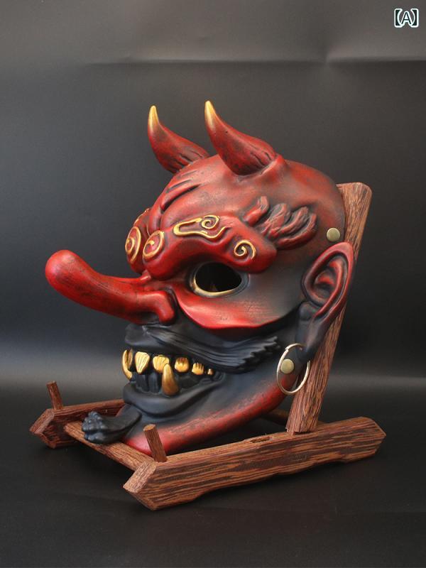 仮面　パーティ　コスプレ 新 ハロウィン レトロ大 天狗 マスク 湖 樹脂 装飾 小道具 ウェアラブル コスプレ