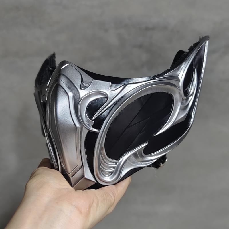 仮面　パーティ　コスプレ モータルコンバット アブソリュートゼロ 防寒 ハーフ フェイスマスク コスプレ 撮影 小道具 紳士 スタイル 顔を 覆う