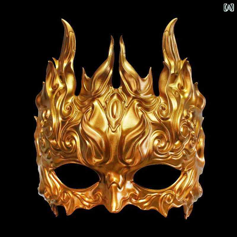 仮面　パーティ　コスプレ 金と 銀の ユニコーン マスク ハロウィン カーニバル チャイナ風 祭り ドレス アップ 縁起の 良い 獣 樹脂