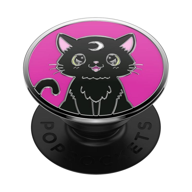 PopSockets Japan - ポップソケッツ ジャパン PopGrip Enamel Black Cat マジカルルナ エナメル ポップグリップ スマホグリップ&スタンド画像