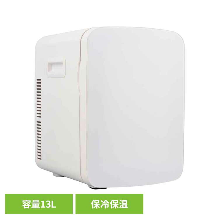 電子式保冷保温ボックス 13L COK-R136-W 冷蔵庫 シンプル 2ドア 小型 コンパクト 保冷 保温 前開き アウトドア 13L オーム電機