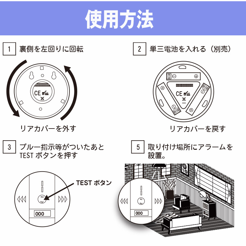 一酸化炭素チェッカー防災アラーム一酸化炭素警報機火災報知機火災報知器