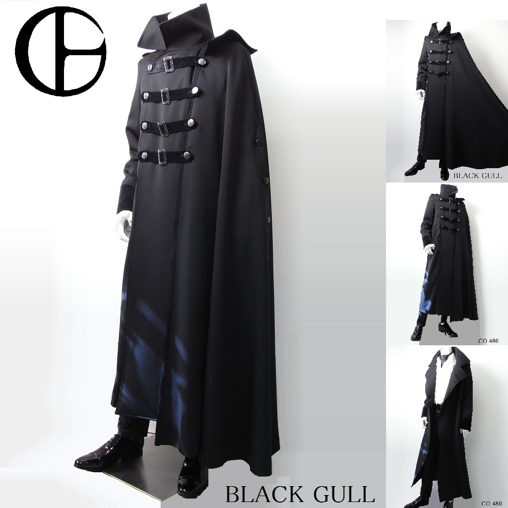 楽天市場 Black Gull メンズ ステージ衣装 コスチュームロック バンド衣装 男性 品番 デザイン C 480マント付 デビルコート 送料無料 ステージ衣装 Black Gull