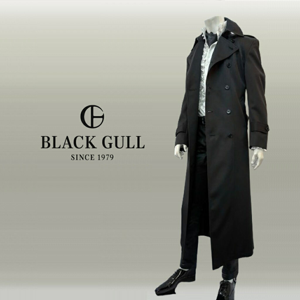 【BLACK GULL】 メンズ ステージ衣装 コスチューム ロック バンド ライブ イベント モード系 ヴィジュアル系 ゴシック 黒 【品番/デザイン】C-449 ナポレオン ロングコート 【送料無料】