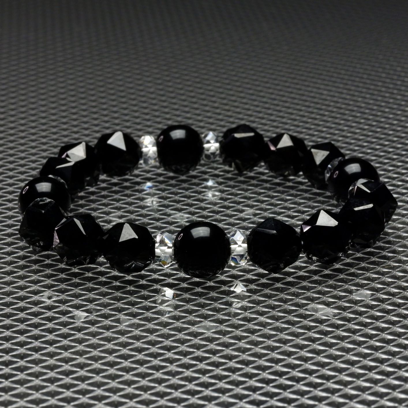 バランスｅ天然石ブレスレット800 ＜テラヘルツ＆ブラックスピネル＞ 匠シリーズ｜バランスe天然石ブレスレット800 テラヘルツ&ブラックスピネル