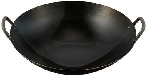 山田工業所 鉄 打出 中華両手鍋 33cm(板厚1.2mm)