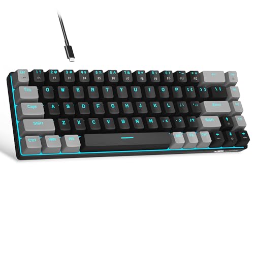 MageGee ポータブル 60% メカニカル ゲーム用キーボード MK-Box LED バックライト コンパクト 68キー ミニ 有線 オフィ