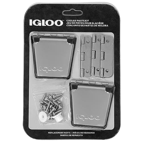 Igloo Cooler 高耐久ステンレススチールパーツキット - ラッチ2個、ヒンジ3個、ラッチポスト&ネジ - マリングレード、耐腐食性パー