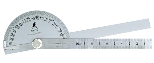 楽天市場】シンワ測定 プロトラクター No.19 シルバー2本竿 62490