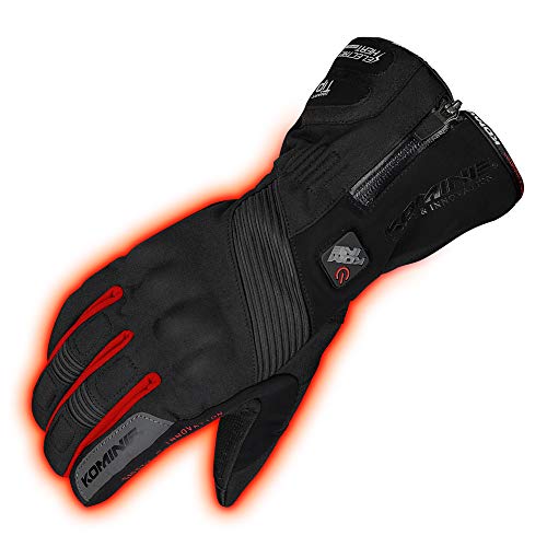 コミネ(KOMINE) バイク用 エレクトリックヒートグローブ-カシウス ブラック/レッド L GK-804 1009 秋冬春向け 防水 カーボ|selectshop BlackLabel