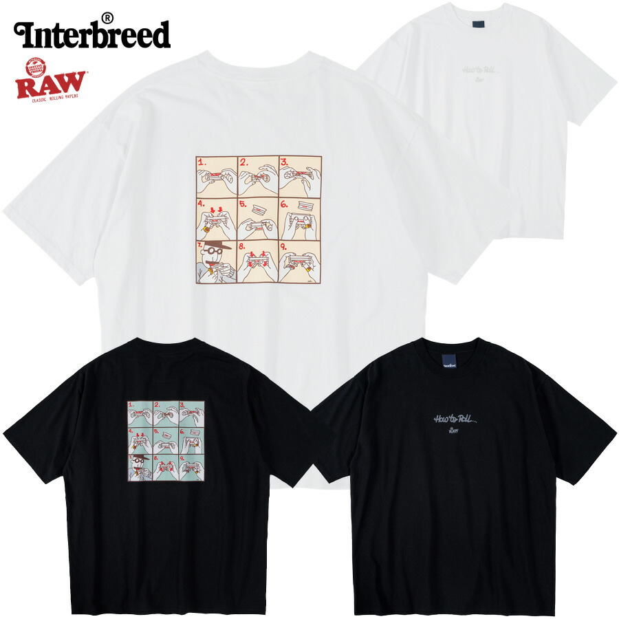 Interbreed RAWロゴ 半袖シャツ Lサイズ INTERBREED / RAW x INTERBREED “Papers Open Collar Shirt
