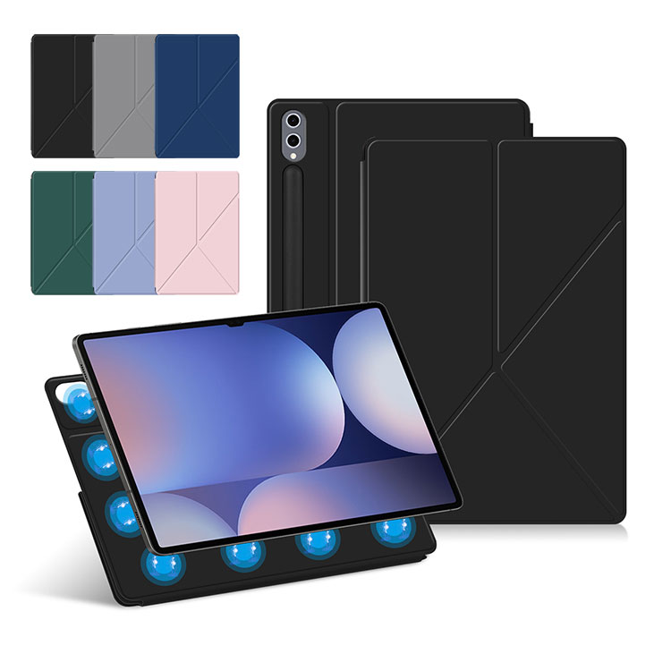 Galaxy S10 Ultra ケース 14.6インチ 手帳型 カバー PUレザー ペン収納 スタンド機能 マグネット吸着 Samsung サムスン ギャラクシー タブS10 ウルトラ 14.6インチ 衝撃吸収 シンプル おしゃれ 手帳型PUレザーケース/カバー タブレットケース タブレットカバー