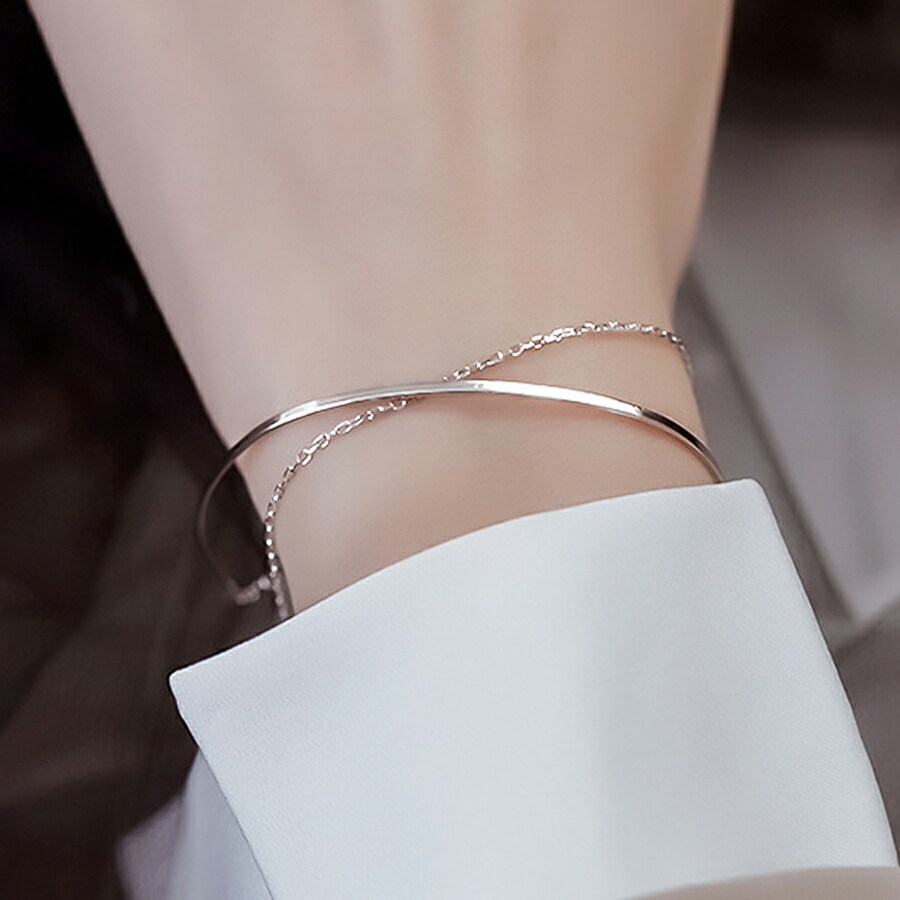 [SCUDO]Flower Shell Vintage Glossy Slim★韓国 ブレスレット TIFFANY & CO. 925ボールチェーンブレスレット シルバー