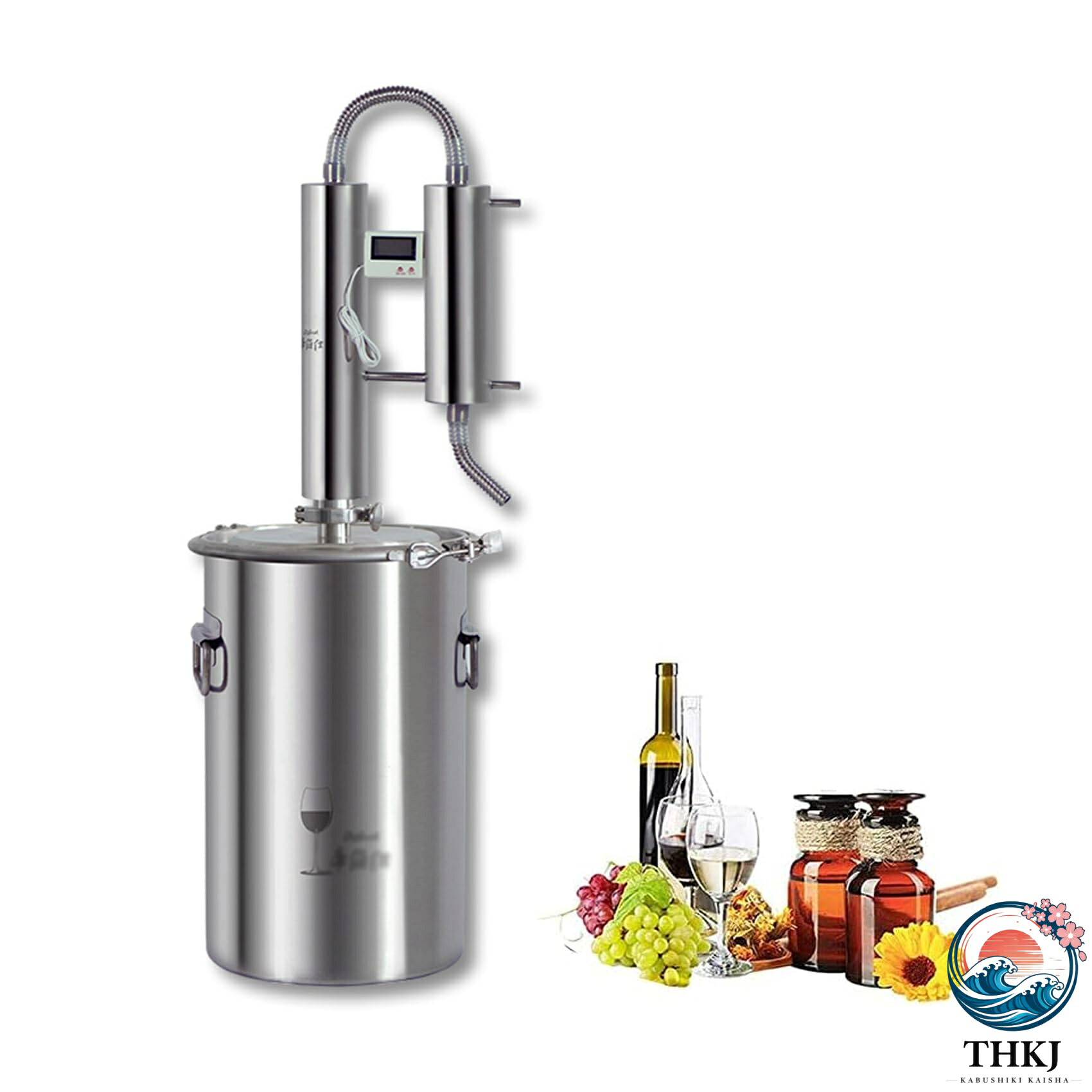 蒸留器 酒 蒸留水器 家庭用 ワイン醸造設備 304 ステンレス鋼 アルコール器 温度計付き 酒造機 手作りビールキット 水蒸気 発酵タンク 水 精油 芳香 フローラルウォーター アロマ ハーブ オール熱源対応 316 ステンレス鋼｜ブランシュストア 26,772円