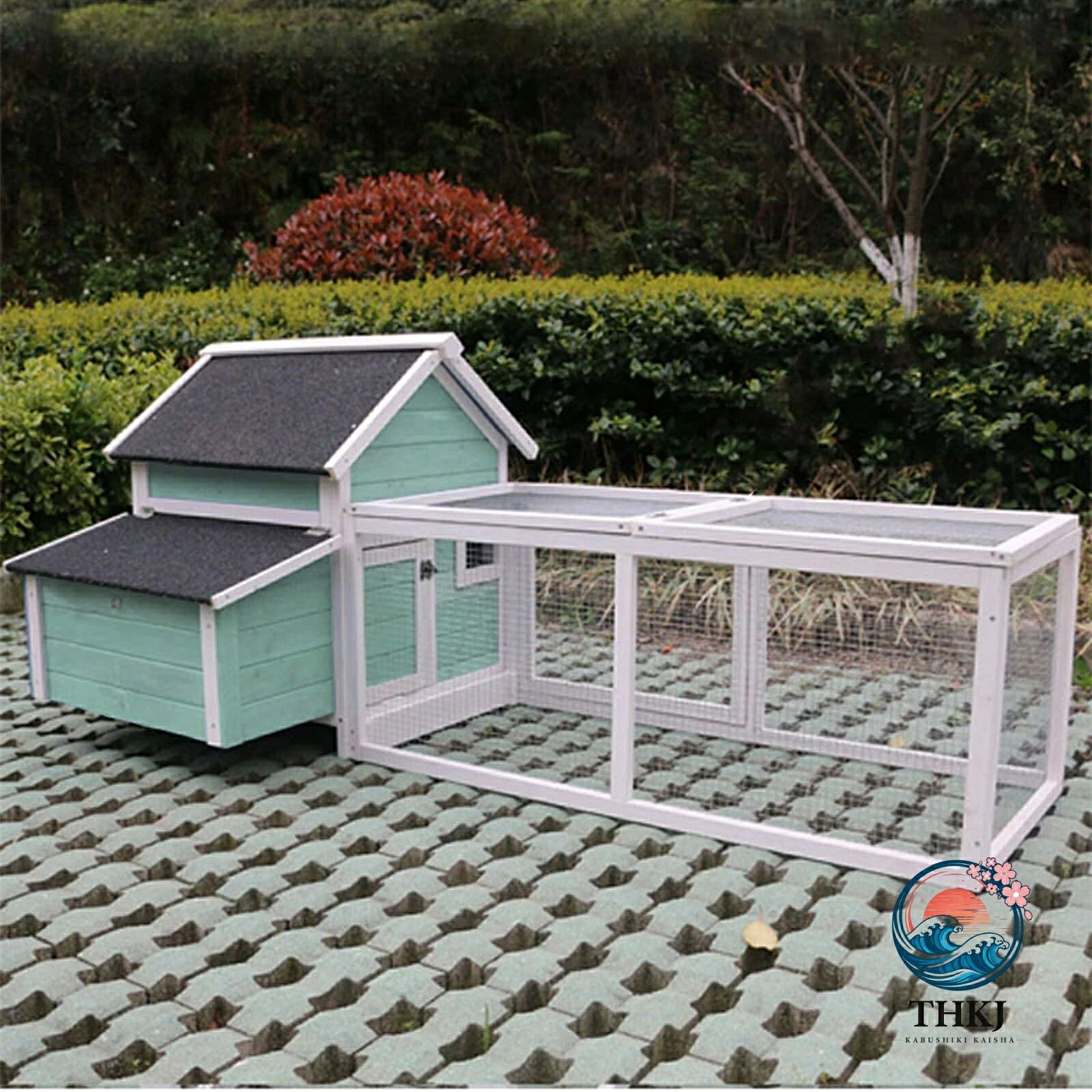 屋根付き大型鶏小屋 木製鋼製混合耐候性家禽飼育ケージ|ブランシュストア