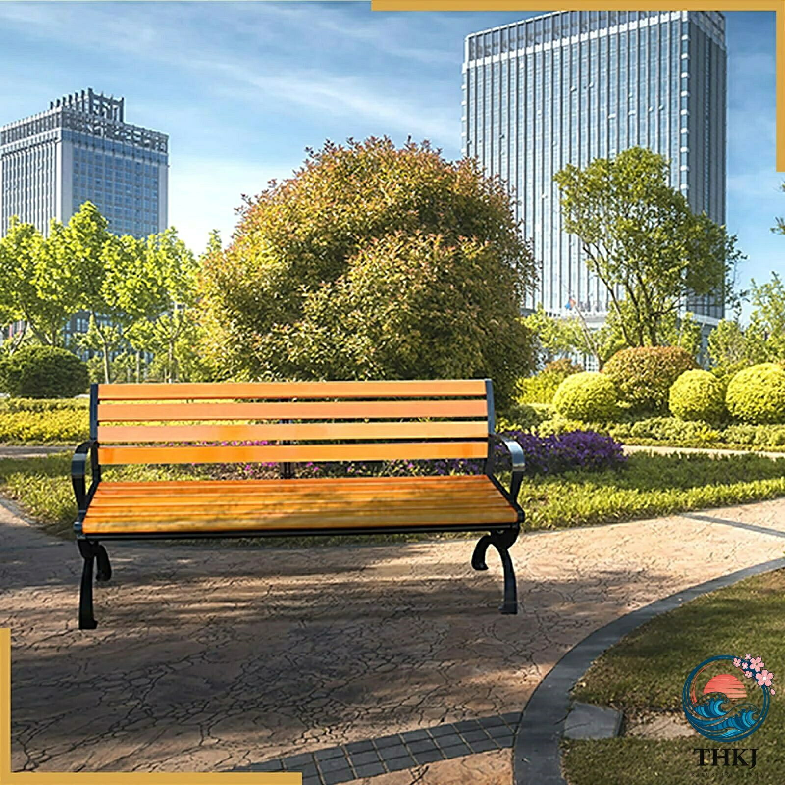 アウトドアガーデンベンチ スラットシート付き 全天候フェード WoodenTrellis Park ベンチ 屋外用 パティオラブシート 金属製アー|ブランシュストア
