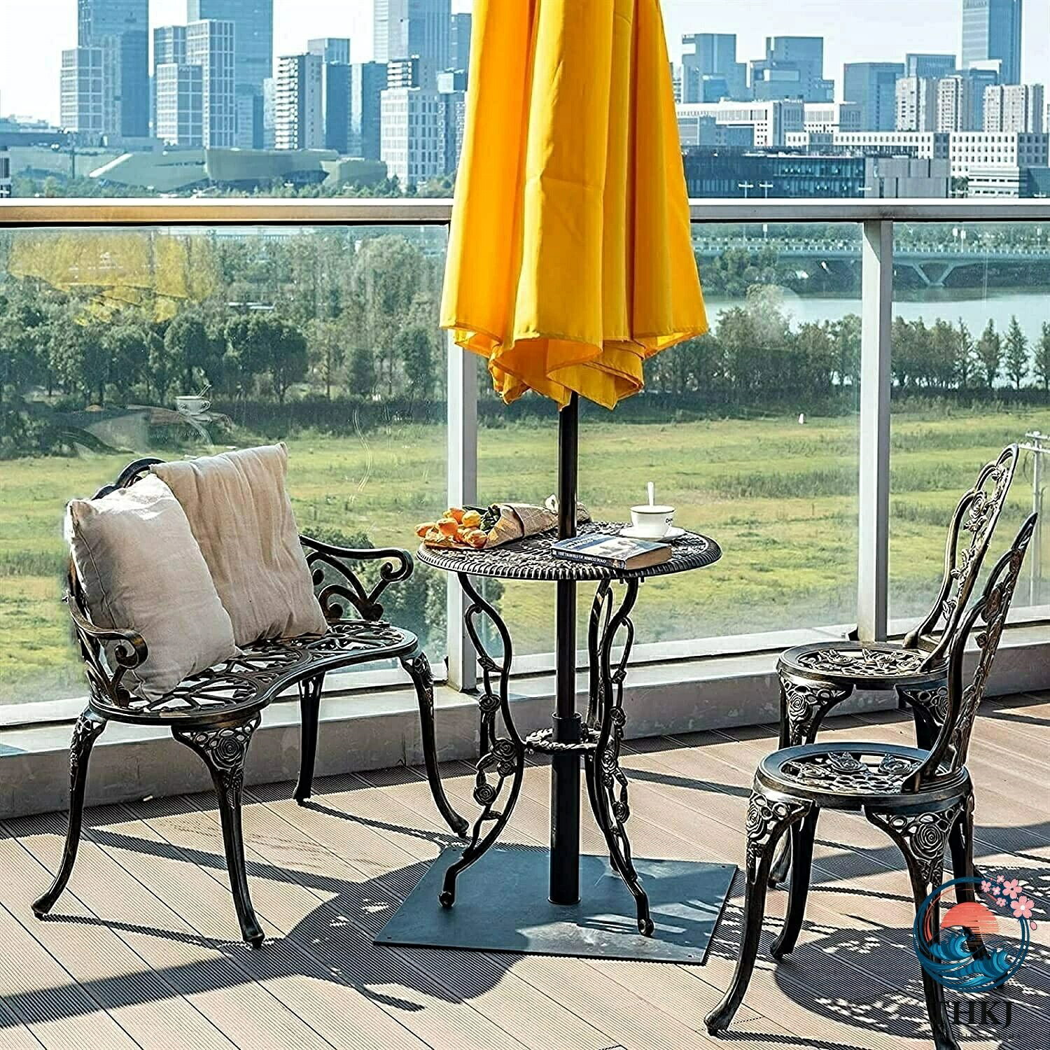 ガーデンテーブルセット テーブル イス セット 机 椅子 チェア 屋外 家具 アルミ バラ ガーデン テーブルセット ローズ 60φ ア｜ブランシュストア