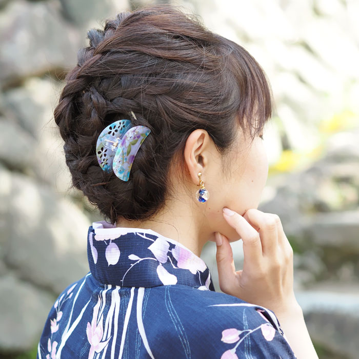 浴衣 髪飾り BLAZE バンスクリップ ヘアアクセサリー ヘアクリップ 和柄 着物 花 【SALE／82%OFF】 バンスクリップ