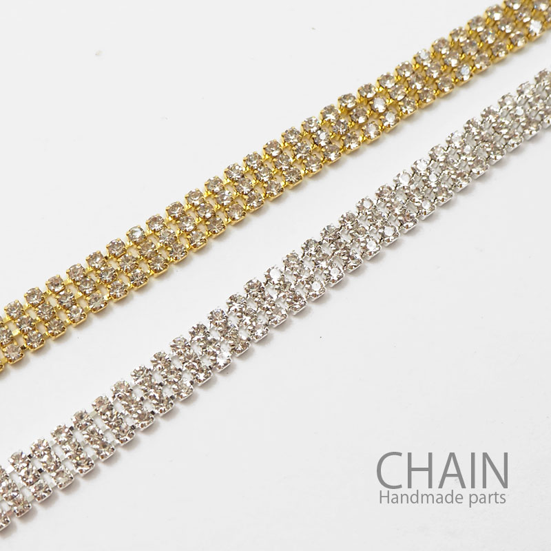 楽天市場】50cmカット マルチ カラー ストーン ダイヤレーン 連爪