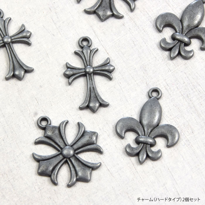 【楽天市場】チャーム ハードタイプ 2個セット アクセサリー アンティーク メタル パンク ロック クロス 十字架 銀 シルバー風 BLAZE