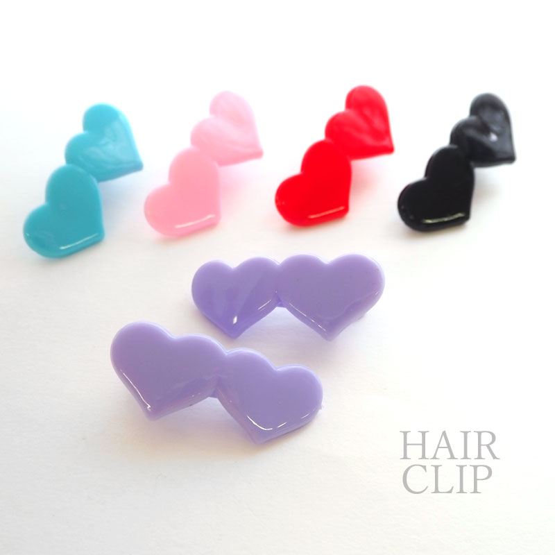 楽天市場】ヘアクリップ 2個入り ハート 子供 キッズ セット 髪留め 髪