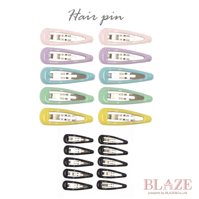楽天市場】スリーピン オーバル ダークカラー 4個セット BLAZE ヘア ...