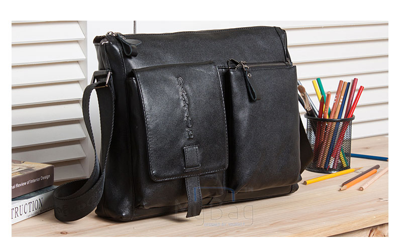 【スーパーSALE半額アイテム】MYBAGショルダーバッグ収納抜群柔らかい厚手本革牛革レザーメンズ男性紳士用斜めがけブリーフケースビジネスバッグ通勤通学鞄自転車かばんブラックipad収納A4書類90019-2新生活父の日誕生日クリスマスギフトプレゼント
